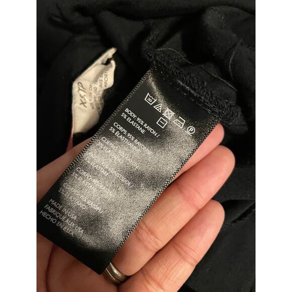 Free People Beach Womens Pants XS Black Fold Over Waist Jogger Leg Boho Festival - Picture 4 of 8